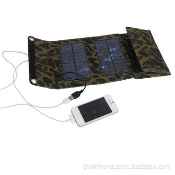Foldable solar mobile phone charger, wallet style